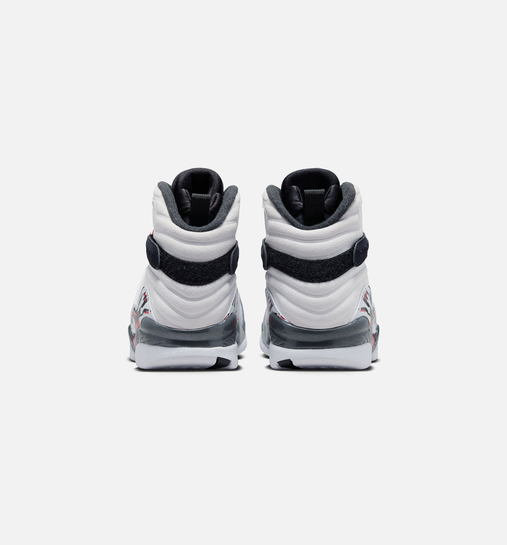 Air Jordan 8 Retro White and True Red Men's Sneakers - White/Black/True Red