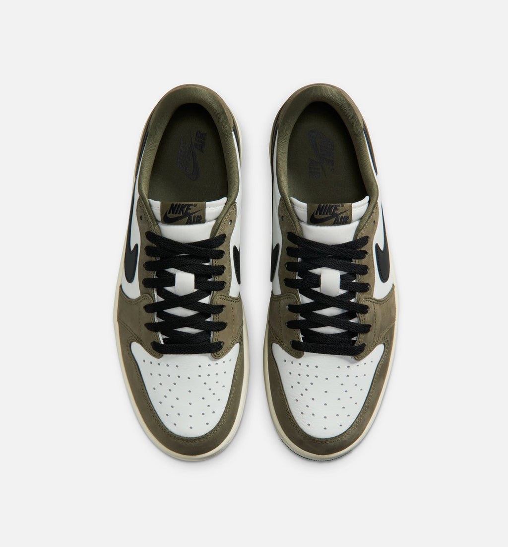 Air Jordan 1 Low OG Medium Olive Men's Sneakers - Olive/Black/White/Sail