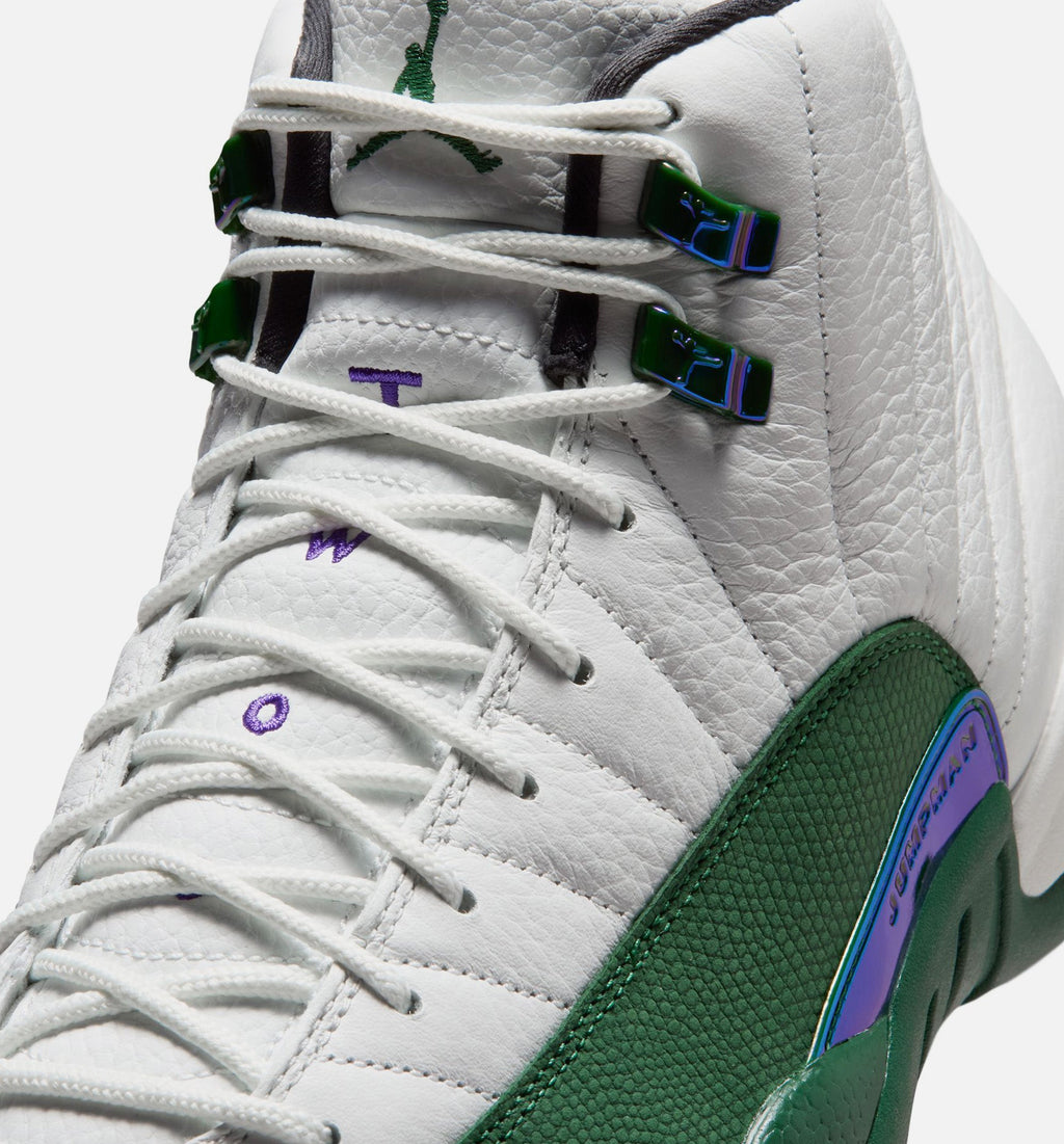 Air Jordan 12 Retro Idols Become Rivals Men's Sneakers - Summit White/Gorge Green/Fierce Purple