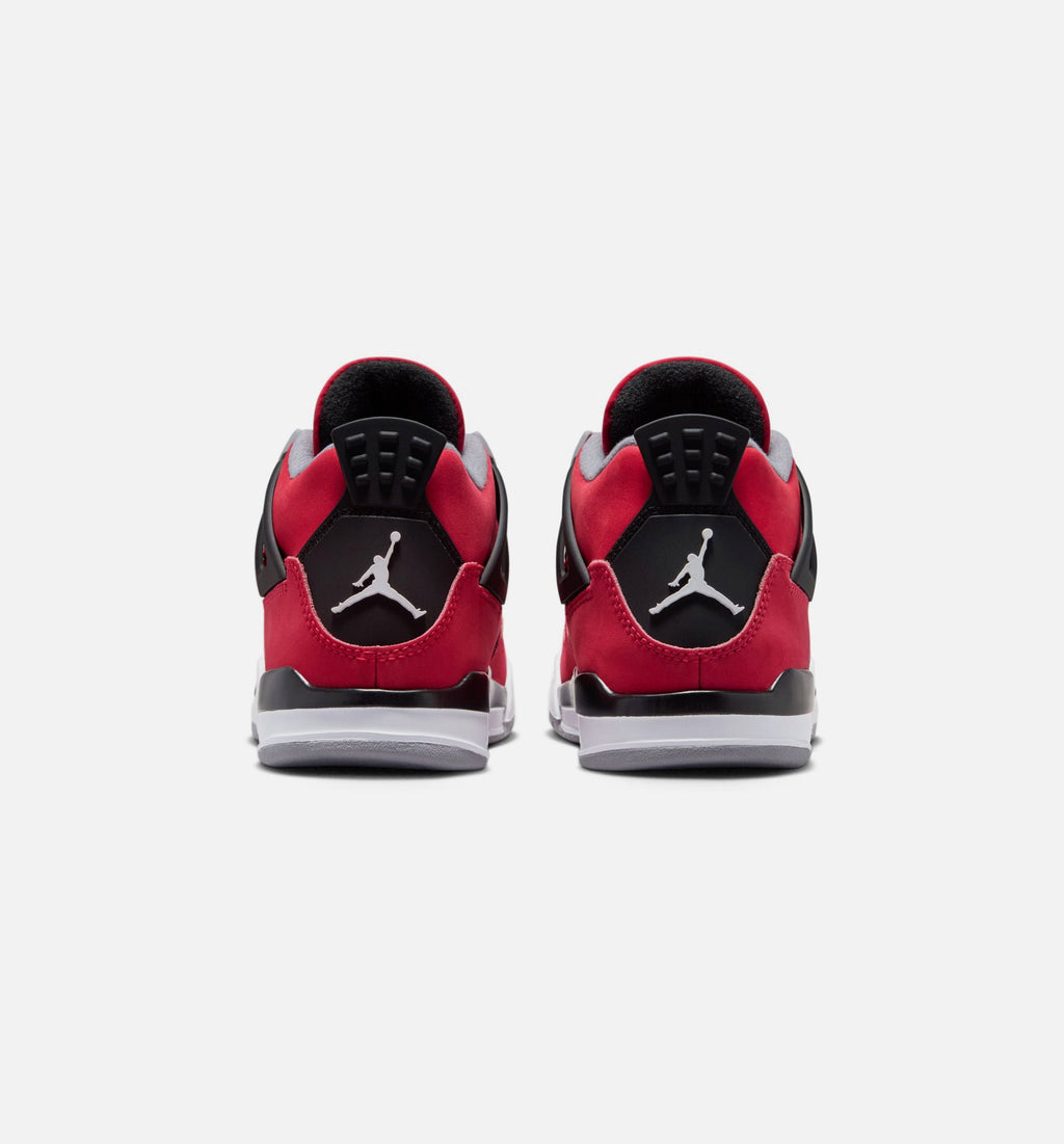 Air Jordan 4 Retro Toro Bravo Preschool Sneakers - Fire Red/White/Black/Cement Grey