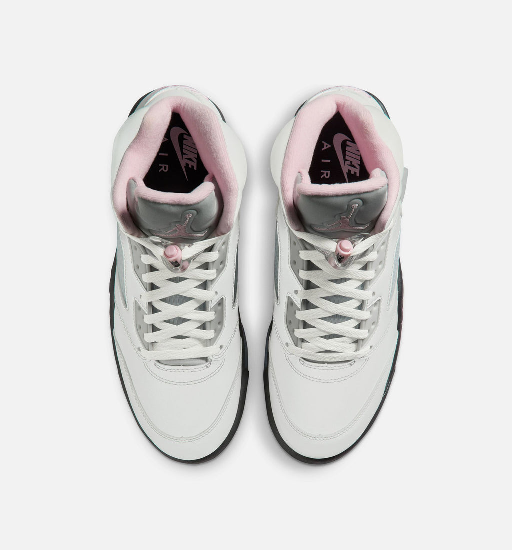 Air Jordan 5 Retro Medium Soft Pink Men's Sneakers - White/Soft Pink/Black