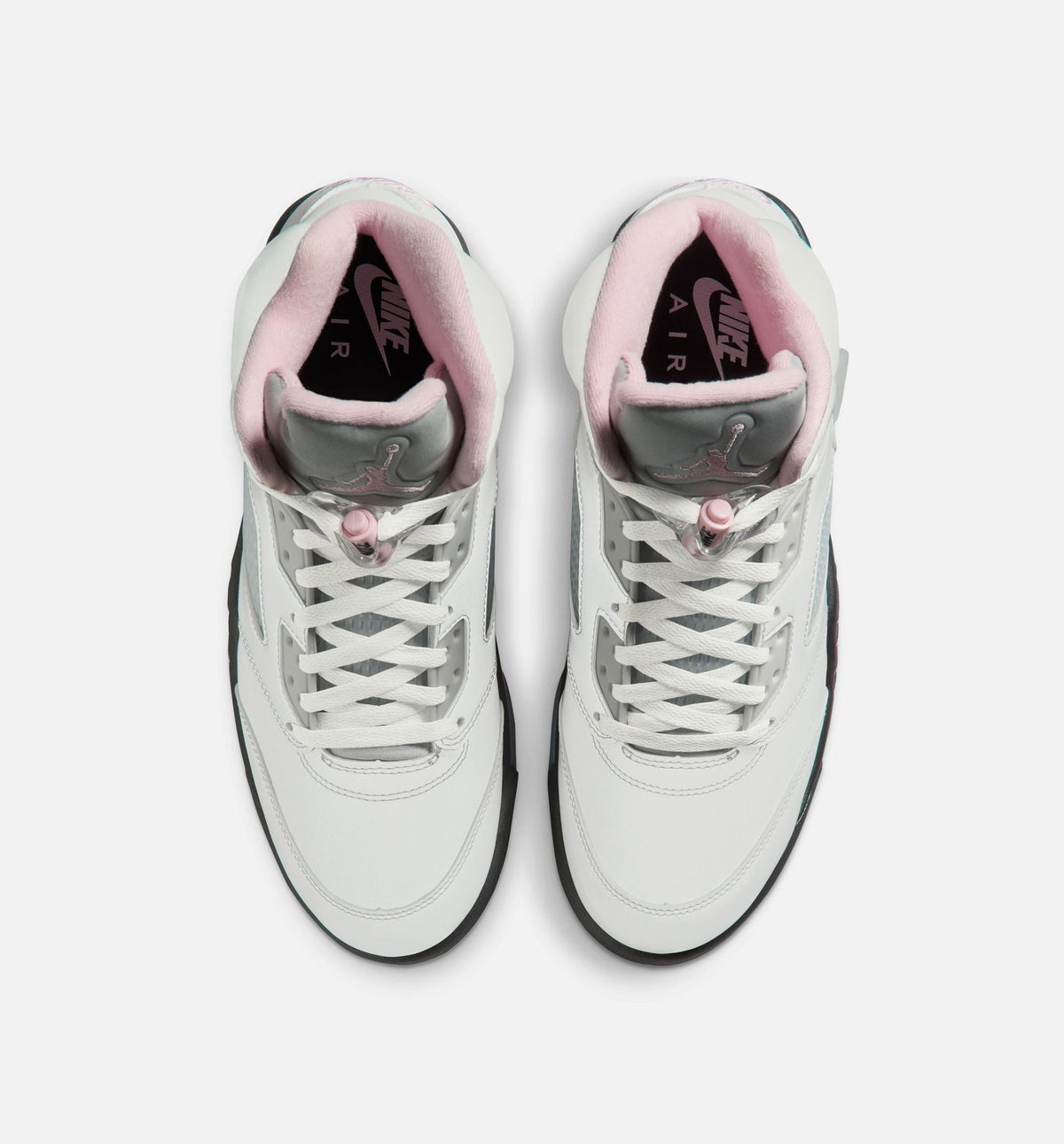 Air Jordan 5 Retro Medium Soft Pink Men's Sneakers - White/Soft Pink/Black