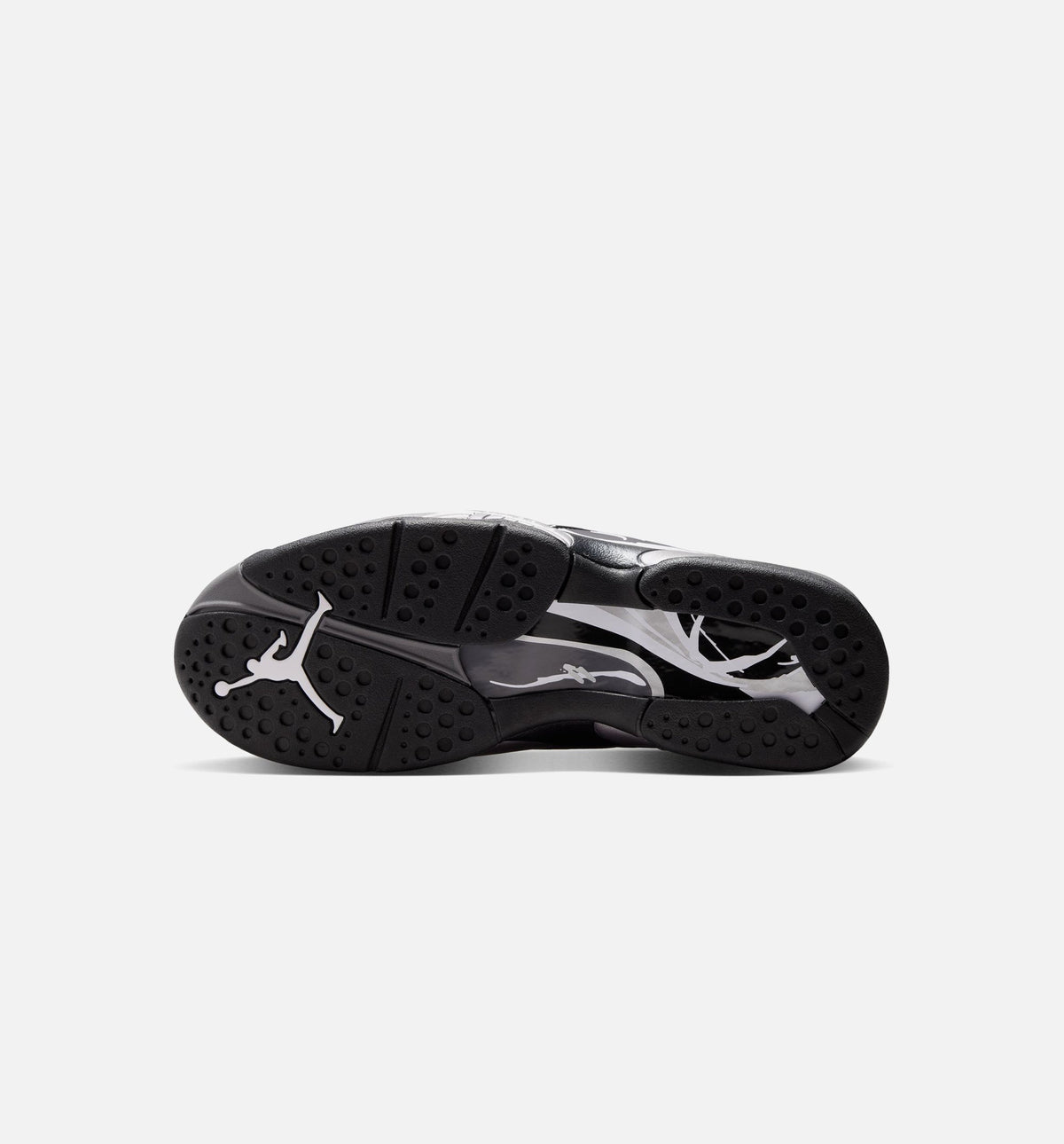 Air Jordan 8 Retro Chrome Men's Sneakers - Black/White/Light Graphite