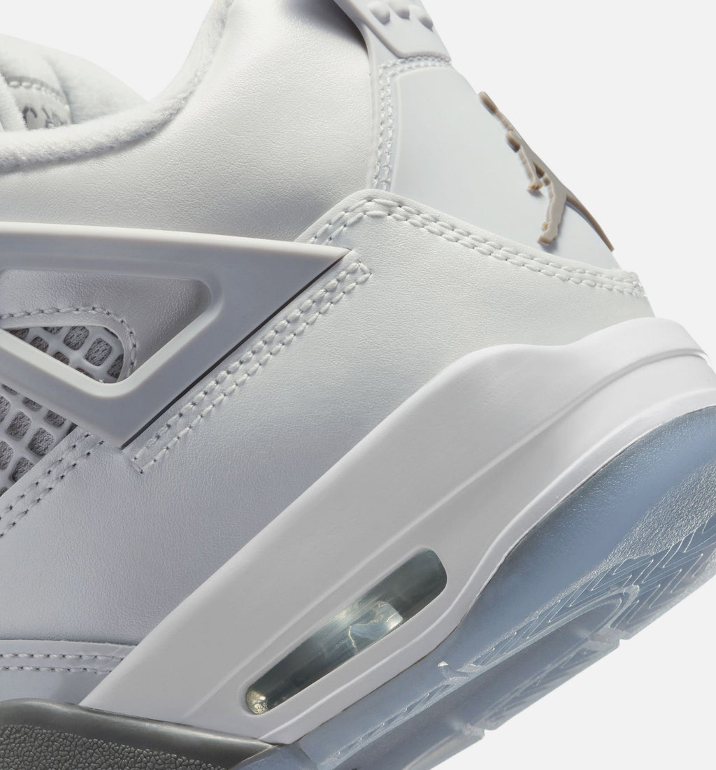 Air Jordan 4 Retro Blue Chill Grade School Sneakers - Photon Dust/Blue Chill/Flat Pewter/White/Blue Tint