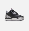 Air Jordan 3 Retro Black Cement Infant/Toddler Sneakers - Black/Fire Red/Cement Grey/Summit White