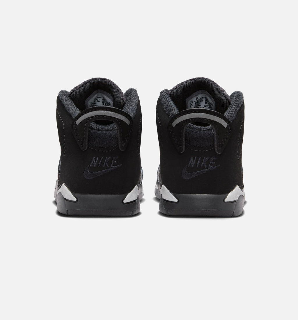 Air Jordan 6 Cap & Gown Infant/Toddler Sneakers - Black/Reflective Silver