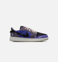 Air Jordan 1 Low OG Regency Purple Grade School Sneakers - Purple/Green/Black