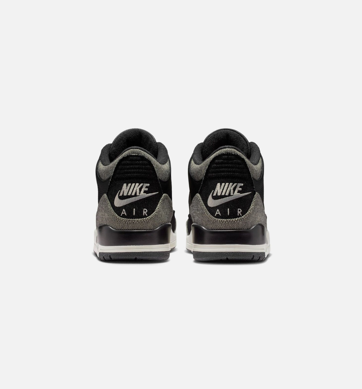 Air Jordan 3 x Levi's Black and White Men's Sneakers - Denim/Black/Gym Red