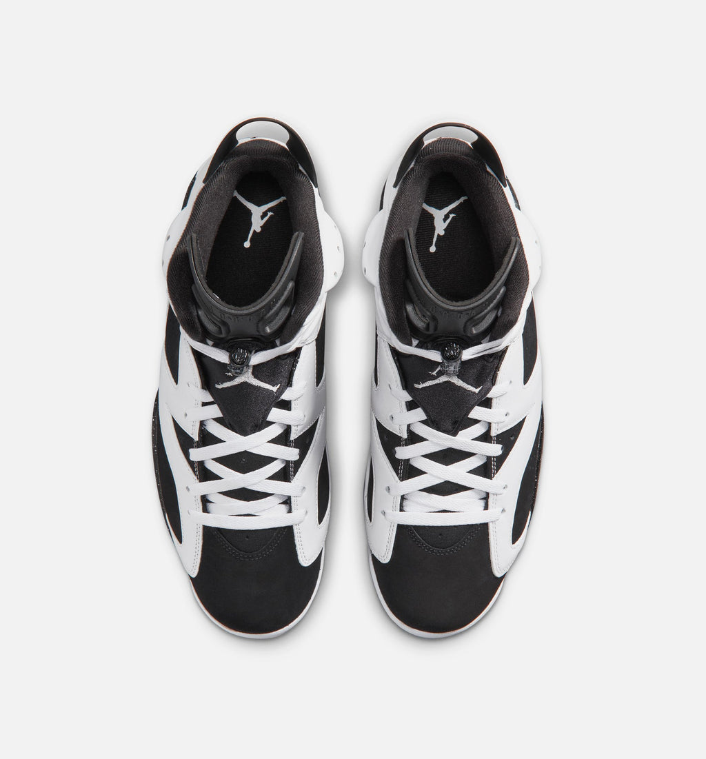 Air Jordan 6 Retro Black and White Men's Sneakers - Black/White