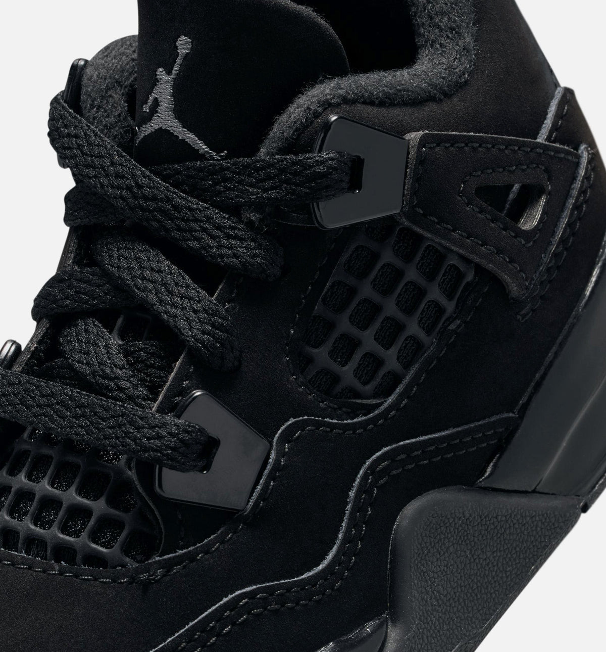 Air Jordan 4 Retro Black Cat Infant/Toddler Sneakers - Black/Black/Light Graphite