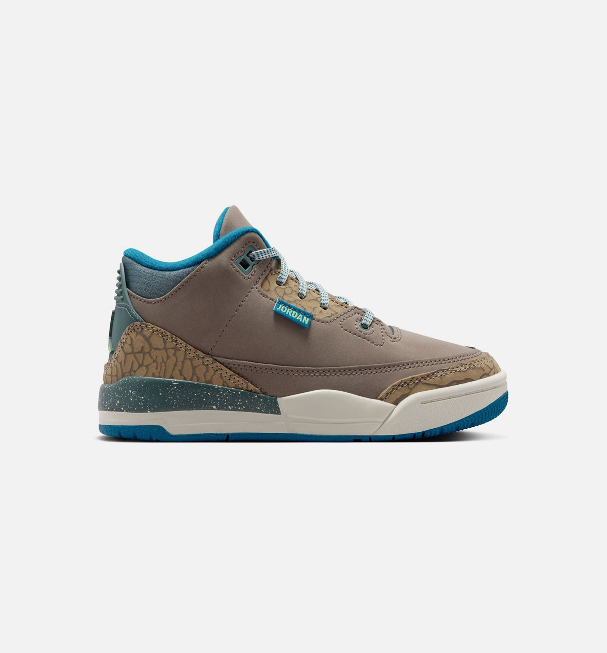 Air Jordan 3 Retro Olive Grey Preschool Sneakers - Olive Grey/Green Abyss/Khaki/Sea Glass