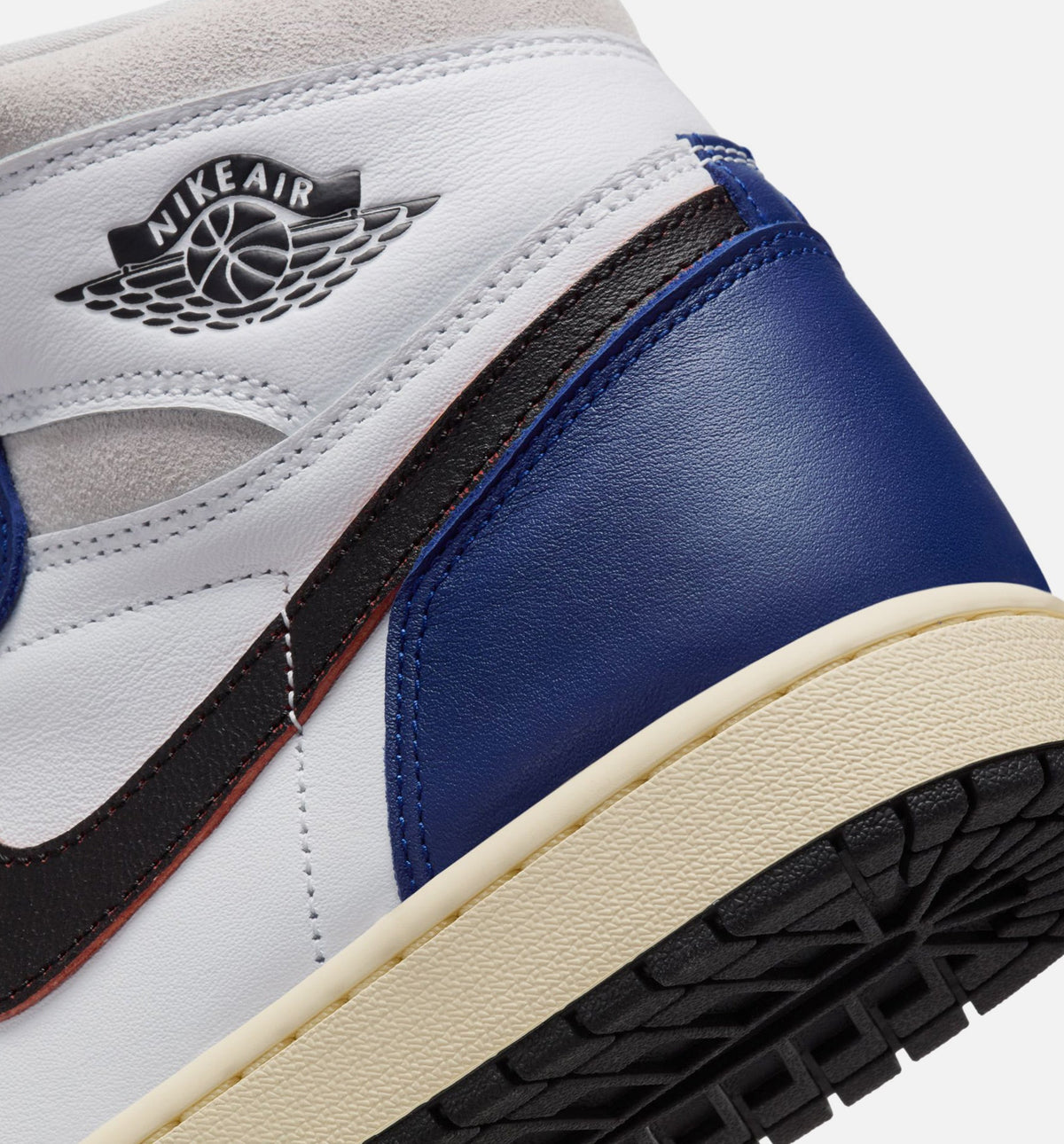 Air Jordan 1 Retro High OG Rare Air Men's Sneakers - White/Black/Neutral Grey/Deep Royal Blue