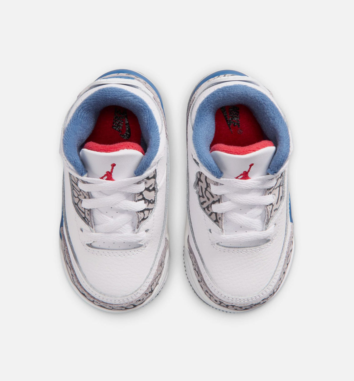 Air Jordan 3 Retro OG True Blue Infant/Toddler Sneakers - White/Fire Red/True Blue