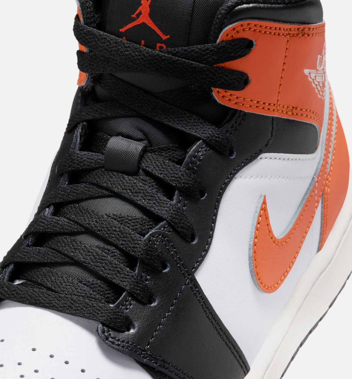 Air Jordan 1 Mid Men's Sneakers - Starfish/White/Sail/Black