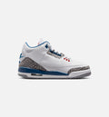 Air Jordan 3 Retro OG True Blue Grade School Sneakers - White/Fire Red/True Blue