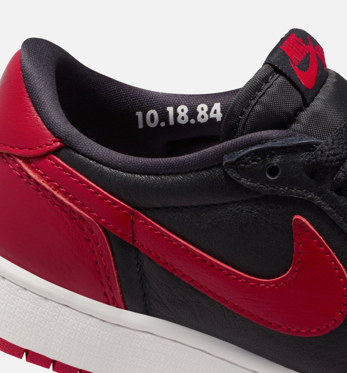 Air Jordan 1 Retro Low OG Banned Grade School Sneakers - Black/Black/Varsity Red/Summit White