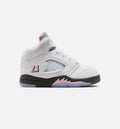 Air Jordan 5 Retro Medium Soft Pink Infant/Toddler Sneakers - White/Black/Medium Soft Pink