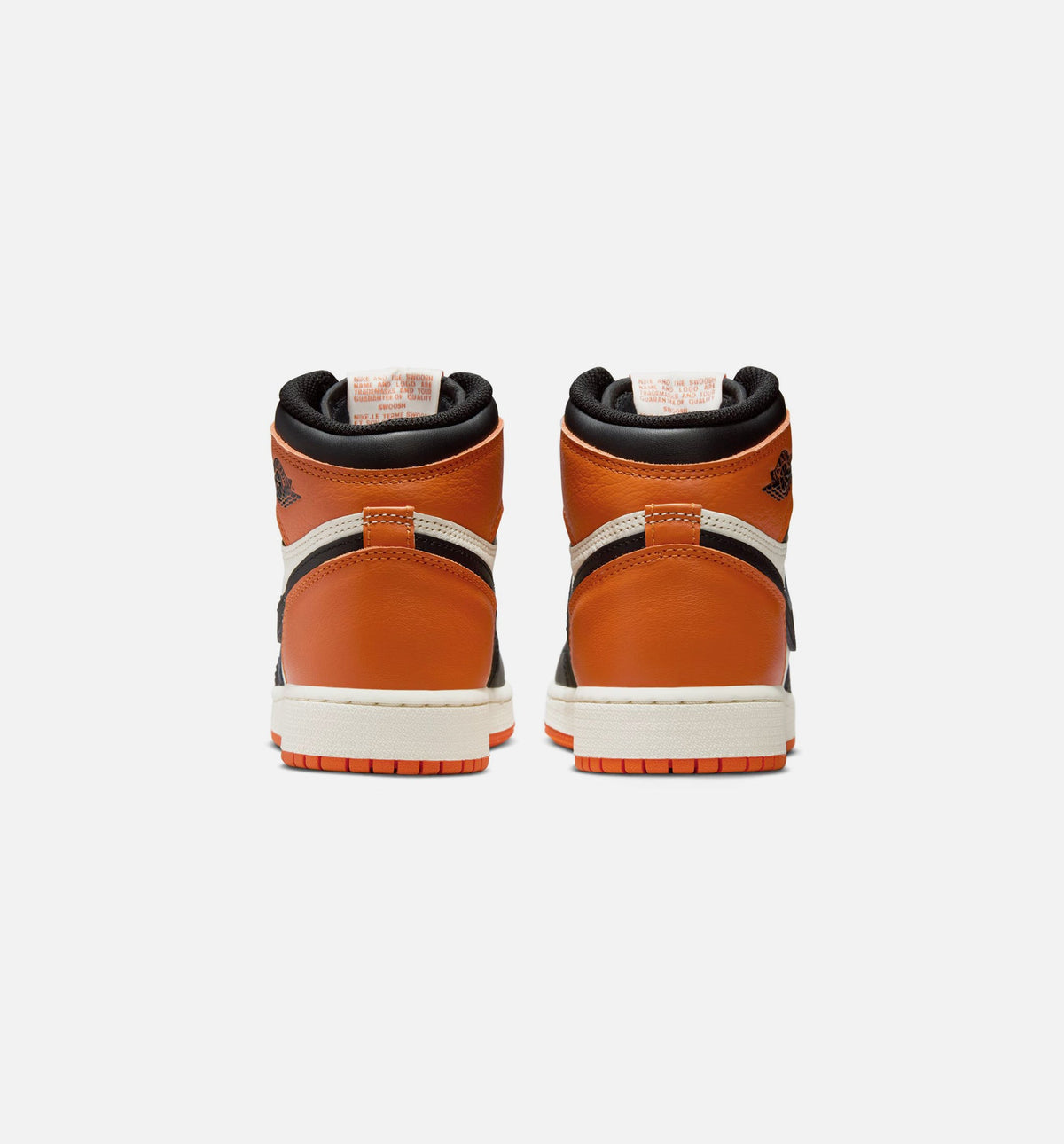 Air Jordan 1 Retro High OG Shattered Backboard Grade School Sneakers - Black/Black/Sail/Starfish