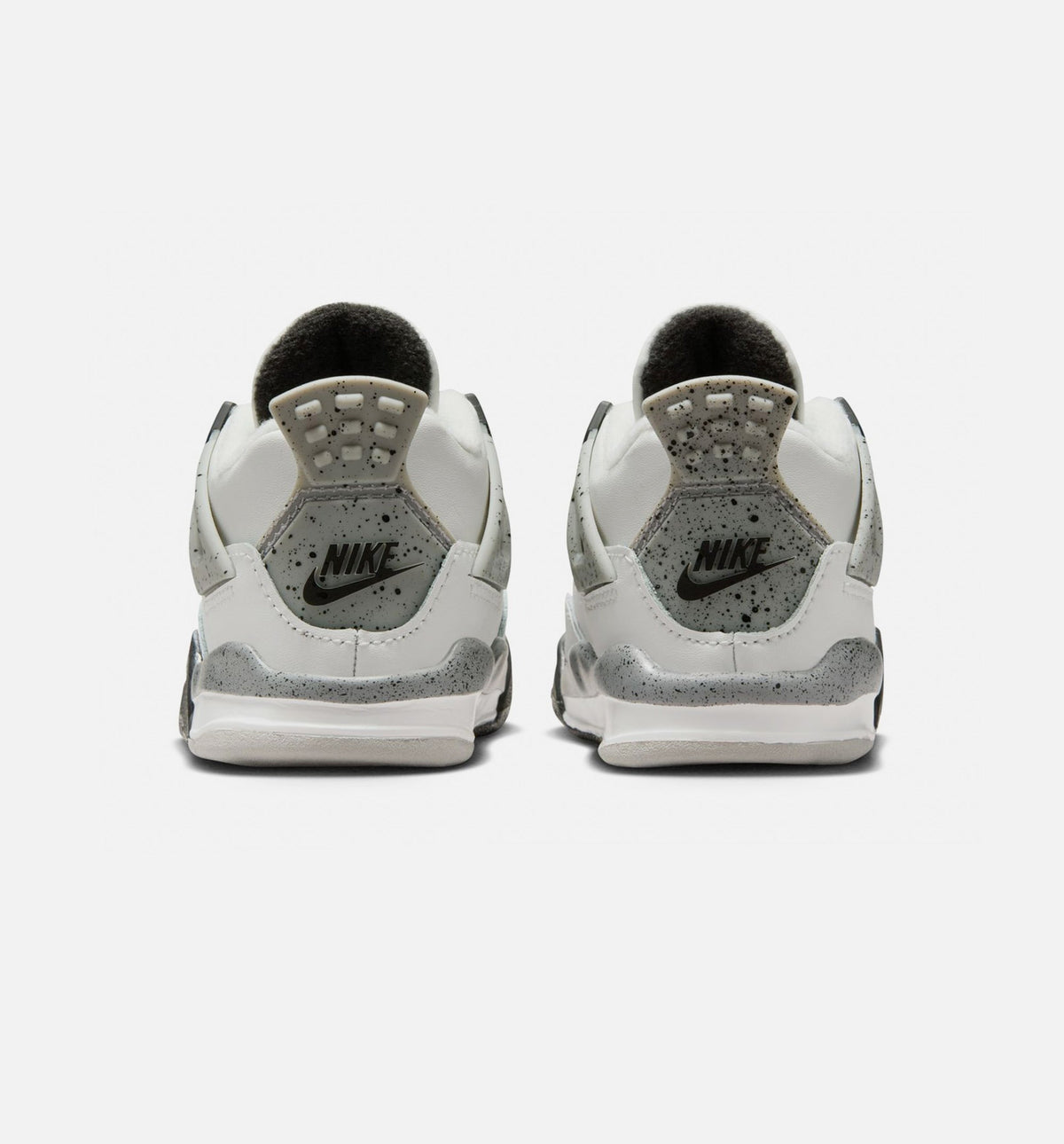 Air Jordan 4 Retro White Cement Infant/Toddler Sneakers - Summit White/Fire Red/Cement Grey/Black