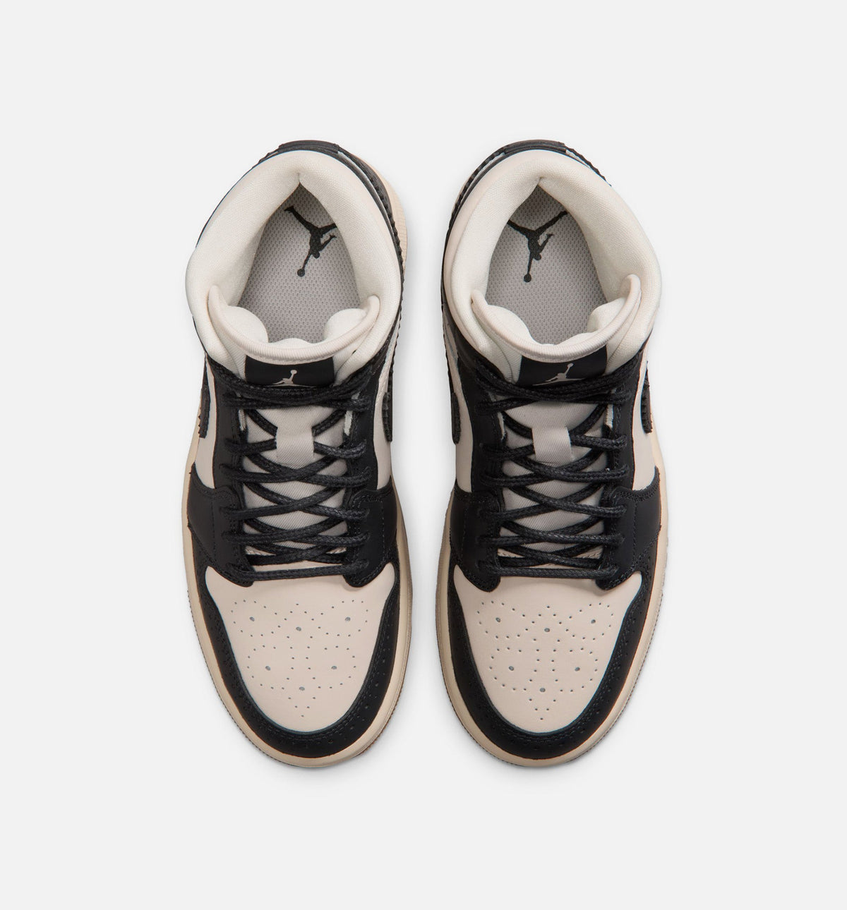 Air Jordan 1 Mid SE Women's Sneakers - Off-Noir/Chalk/Pearl White