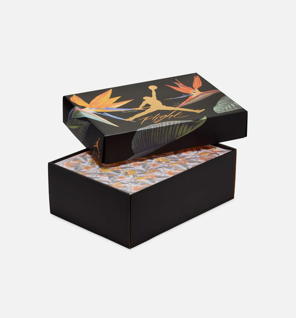 Air Jordan 4 Retro Birds of Paradise Women's Sneakers - Coconut Milk/Metallic Gold/Muslin/Bright Mango/Sundial/Black