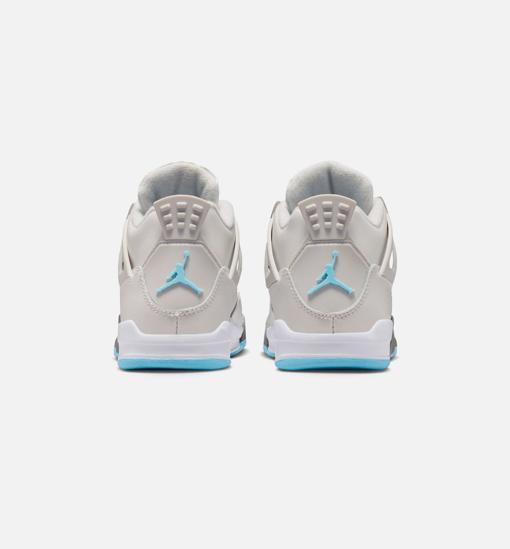 Air Jordan 4 Retro Blue Chill Preschool Sneakers - Photon Dust/Blue Chill/Flat Pewter/White/Blue Tint