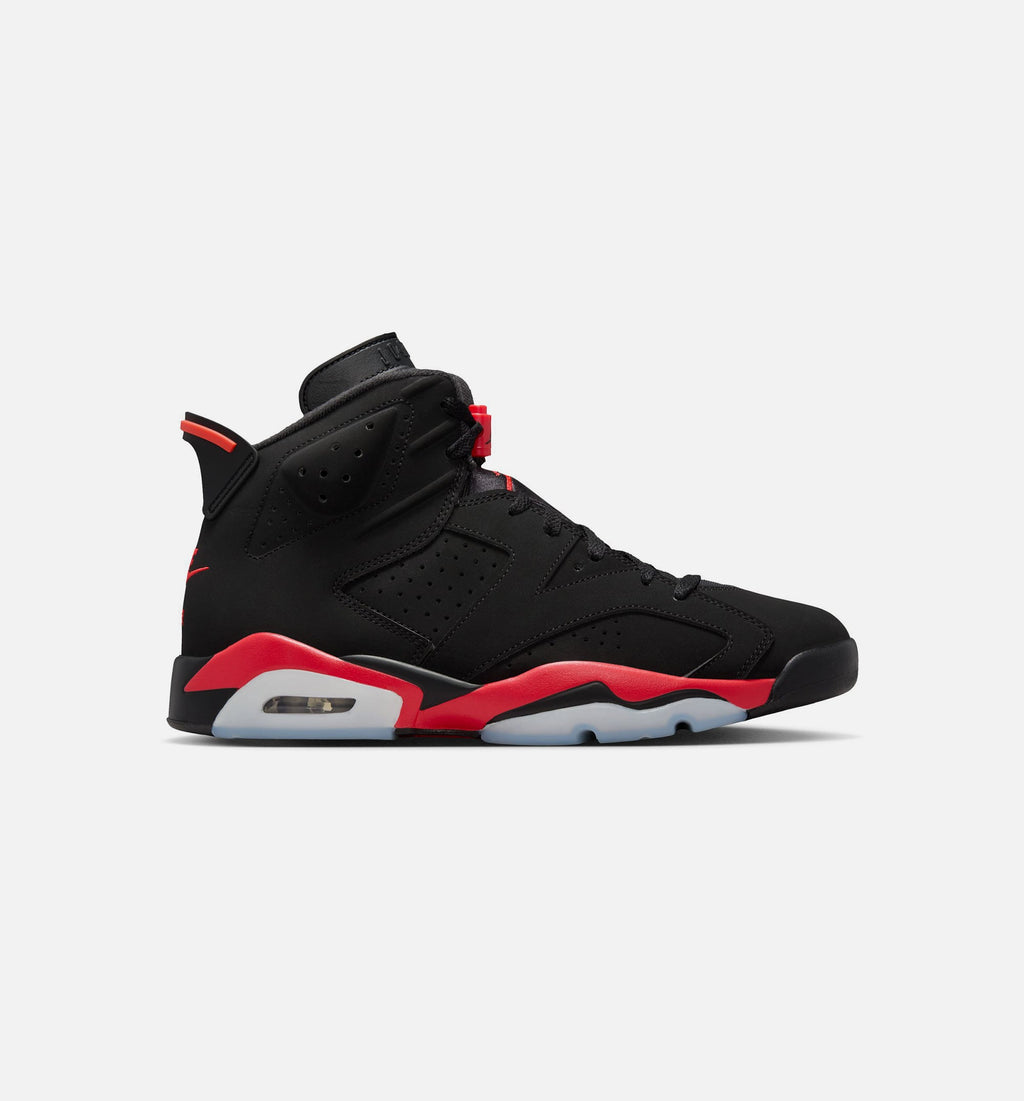 Air Jordan 6 Retro Infrared Men's Sneakers - Black/Light Crimson