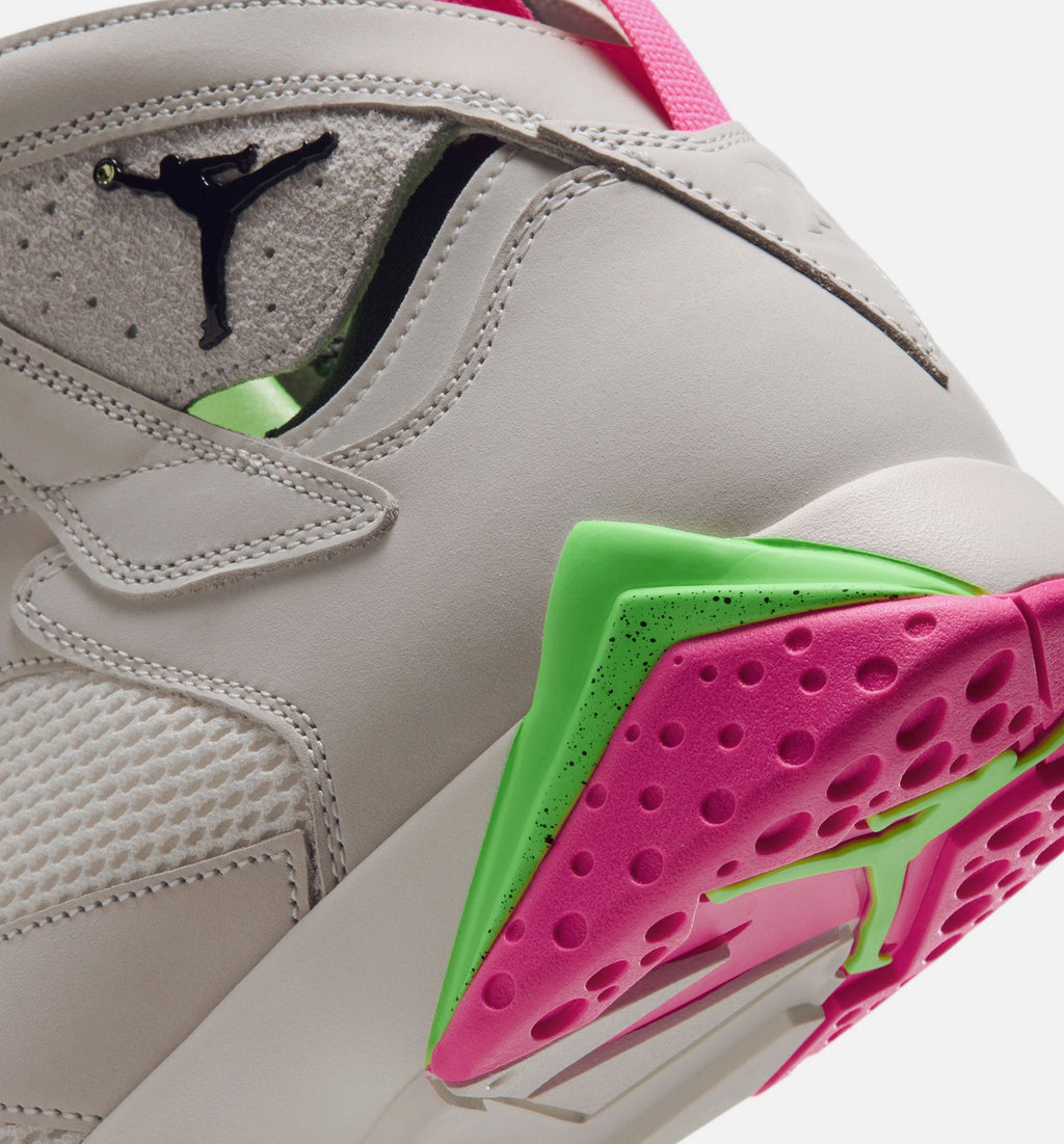 Air Jordan 7 Retro Tennis Day Men's Sneakers - Phantom/Lime Blast/Pink Blast/Anthracite
