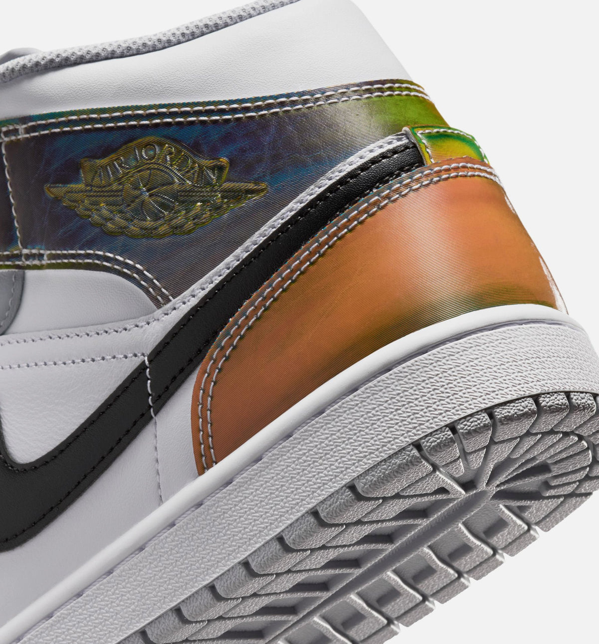 Air Jordan 1 Mid SE Men's Sneakers - Black/White/Wolf Grey