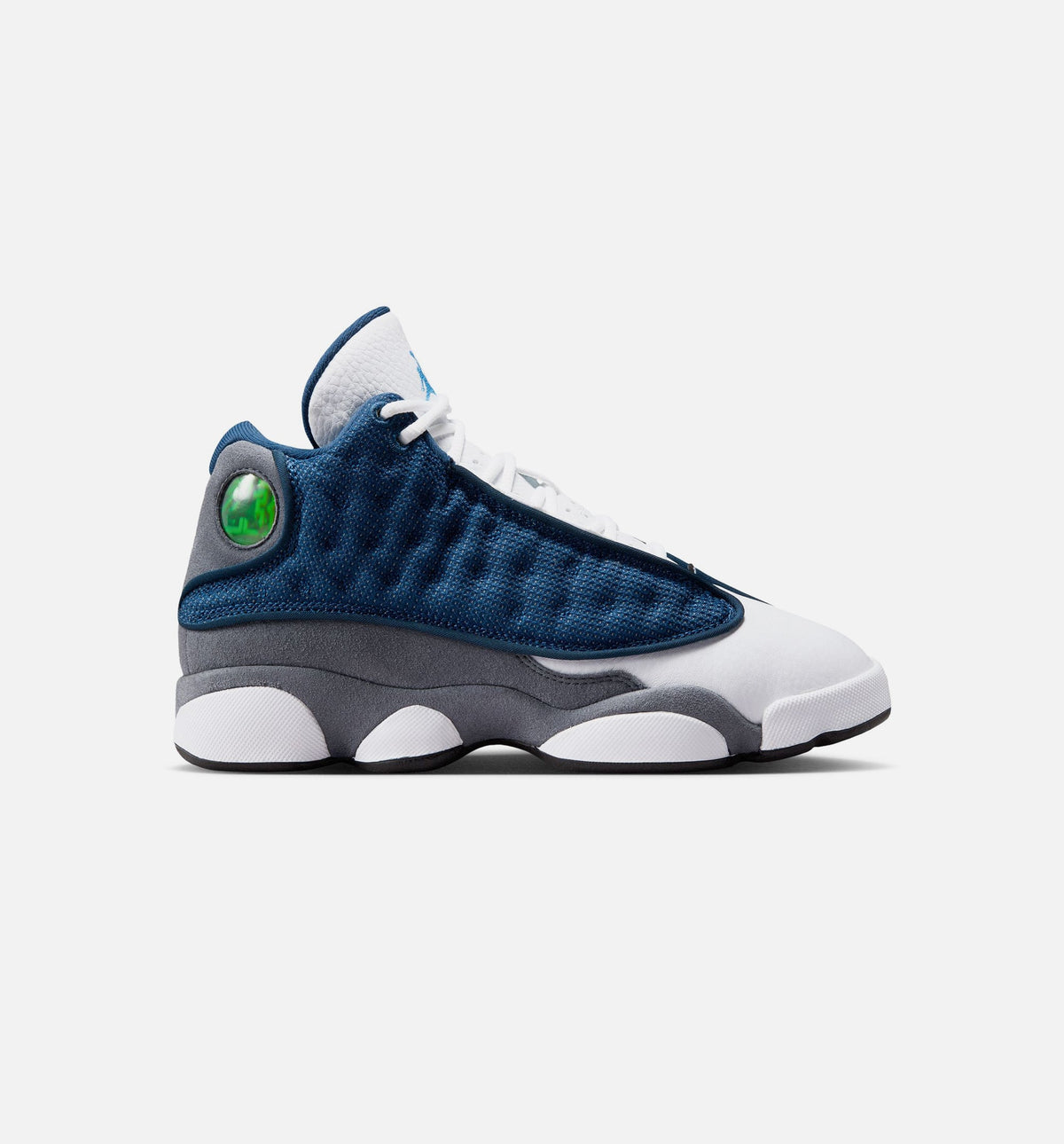Air Jordan 13 Retro Navy and Flint Grey Grade School Sneakers - Navy/University Blue/Flint Grey/White