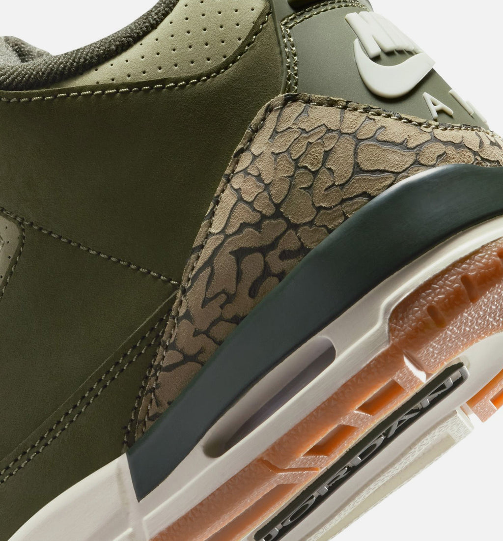 Air Jordan 3 Retro Medium Olive Grade School Sneakers - Medium Olive/Sequoia/Neutral Olive/Sail