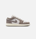 Air Jordan 1 Low Grade School Sneakers - Olive Grey/Enigma Stone/Summit White