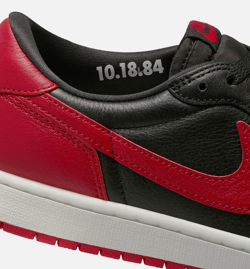 Air Jordan 1 Retro Low OG Banned Men's Sneakers - Black/Black/Varsity Red/Summit White