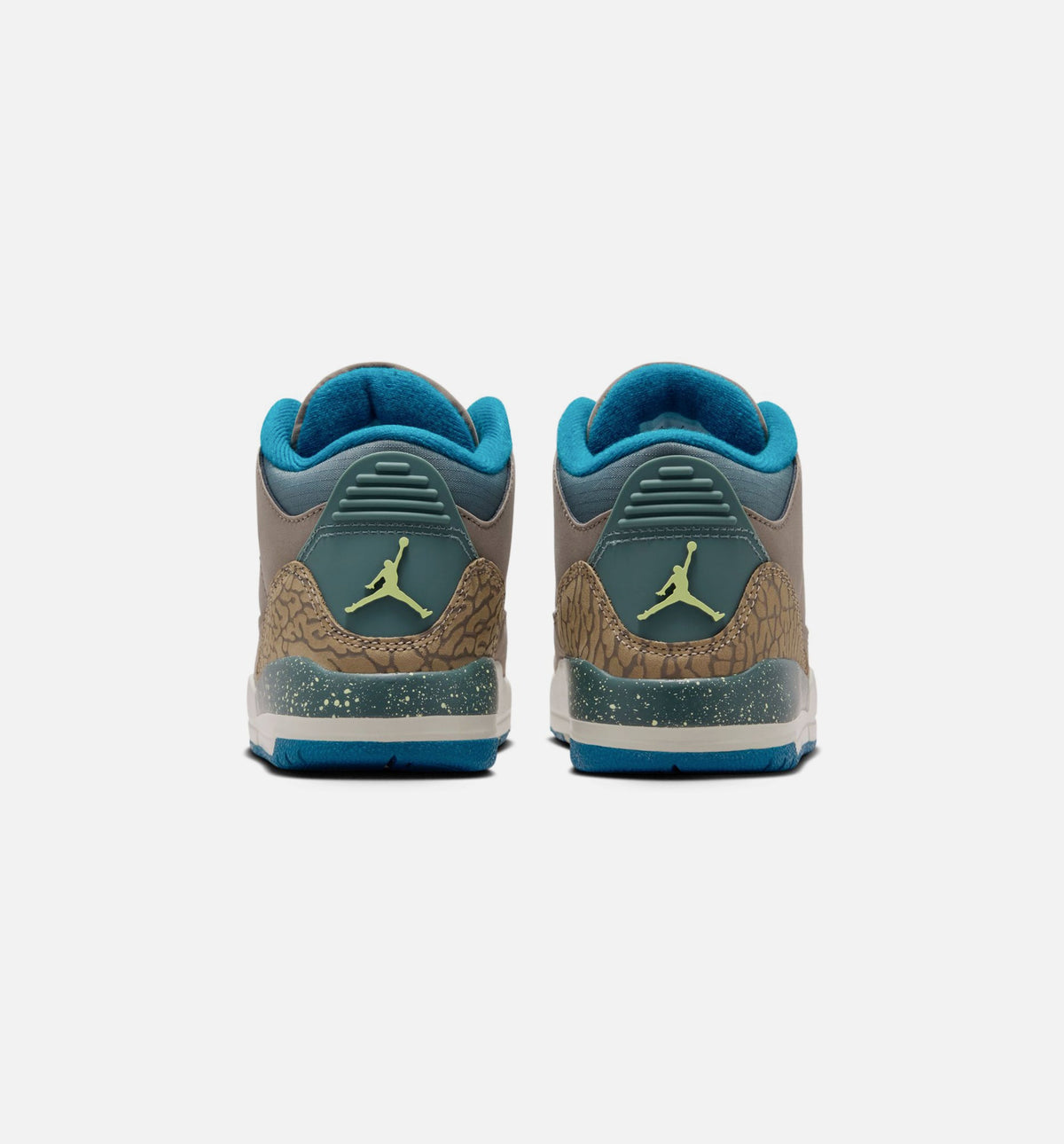 Air Jordan 3 Retro Olive Grey Preschool Sneakers - Olive Grey/Green Abyss/Khaki/Sea Glass