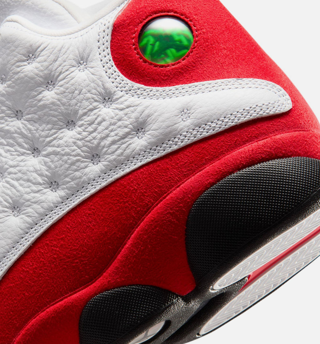Air Jordan 13 Retro White and University Red Men's Sneakers - White/Black/True Red