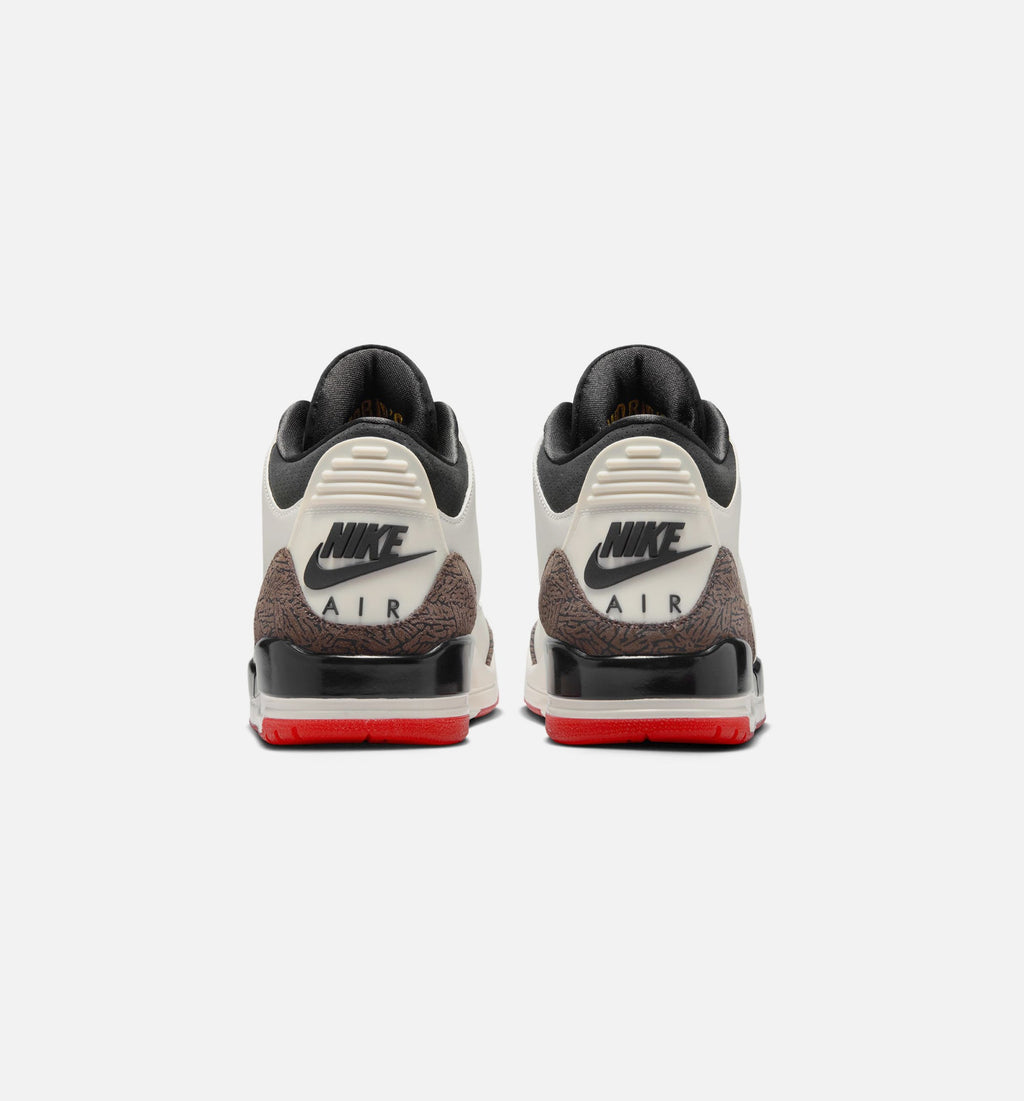 Air Jordan 3 Retro Sail and University Red Men's Sneakers - Sail/Black/University Red/Pale Ivory