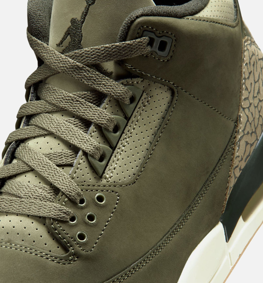 Air Jordan 3 Retro Medium Olive Men's Sneakers - Medium Olive/Sequoia/Neutral Olive/Sail/Total Crimson