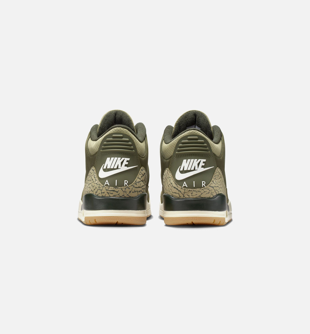 Air Jordan 3 Retro Medium Olive Men's Sneakers - Medium Olive/Sequoia/Neutral Olive/Sail/Total Crimson