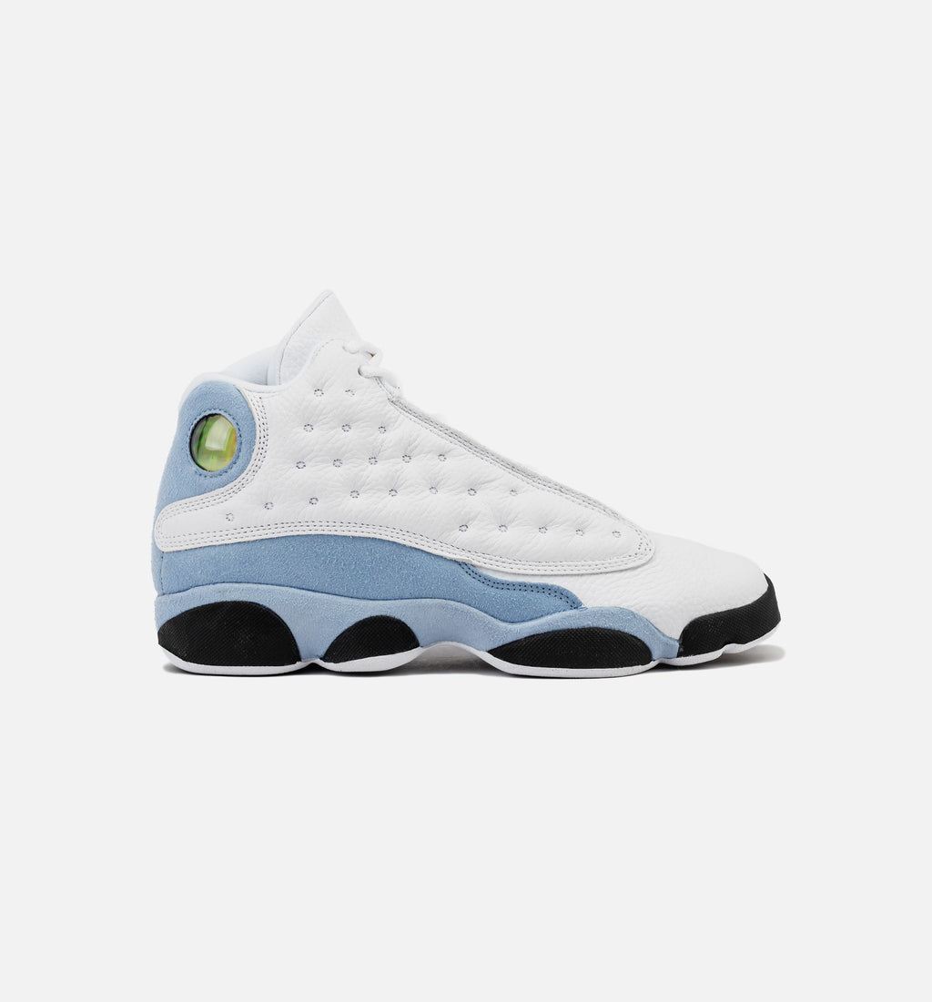Air Jordan 13 Retro Blue Grey Grade School Sneakers - White/Blue Grey/Black/Yellow Ochre
