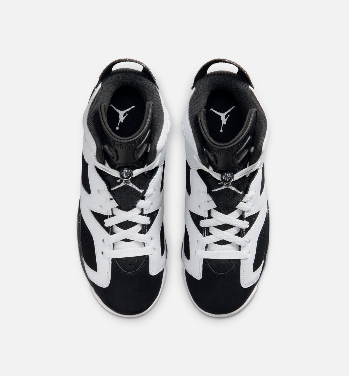 Air Jordan 6 Retro Black and White Grade School Sneakers - Black/White