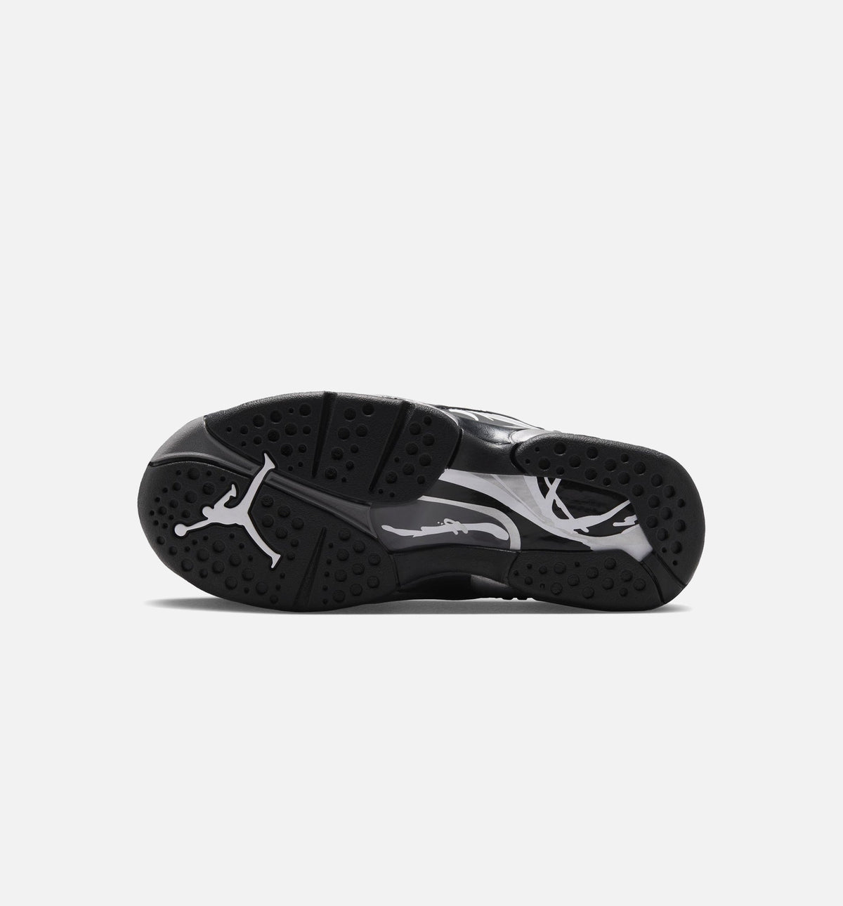 Air Jordan 8 Retro Chrome Grade School Sneakers - Black/White/Light Graphite