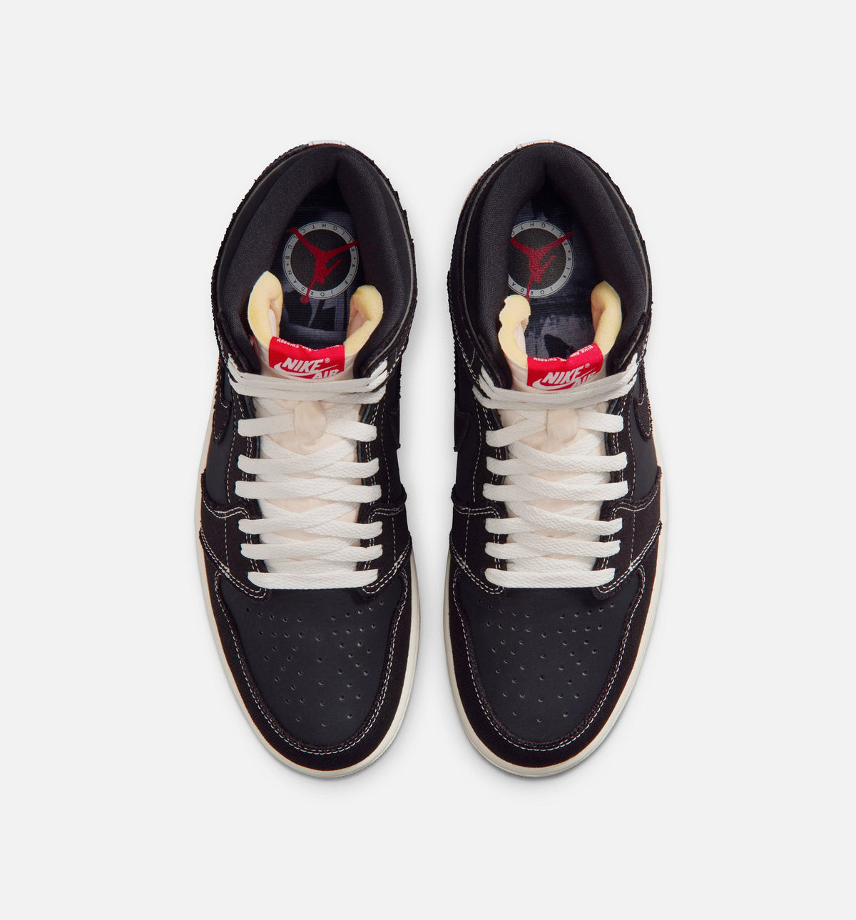 Air Jordan 1 Retro High OG Flight Club Men's Sneakers - Black/University Red/Sail/Gum Medium Brown