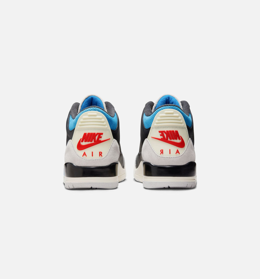 Air Jordan 3 Retro OG Rare Air Men's Sneakers - Black/Chile Red/Neutral Grey