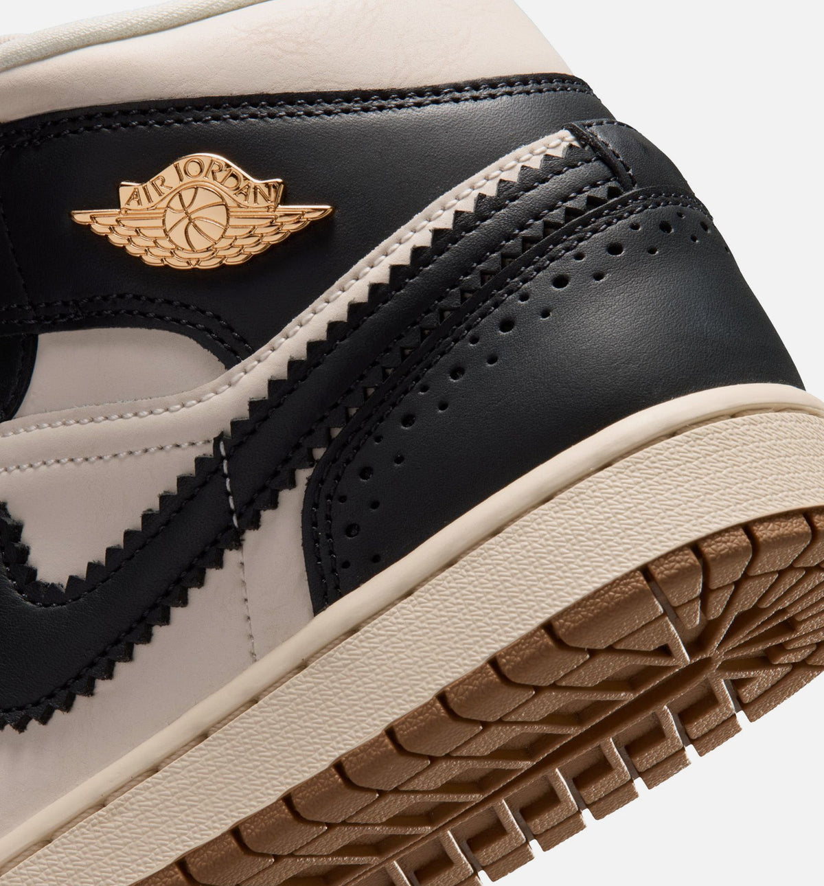 Air Jordan 1 Mid SE Women's Sneakers - Off-Noir/Chalk/Pearl White
