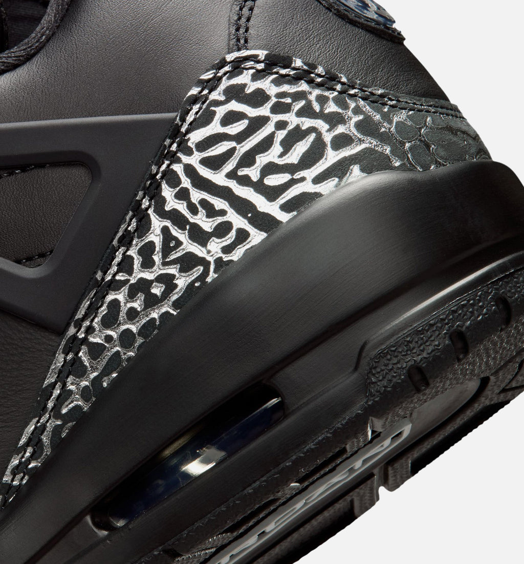 Spizike Low Men's Sneakers - Black/Black/Metallic Silver