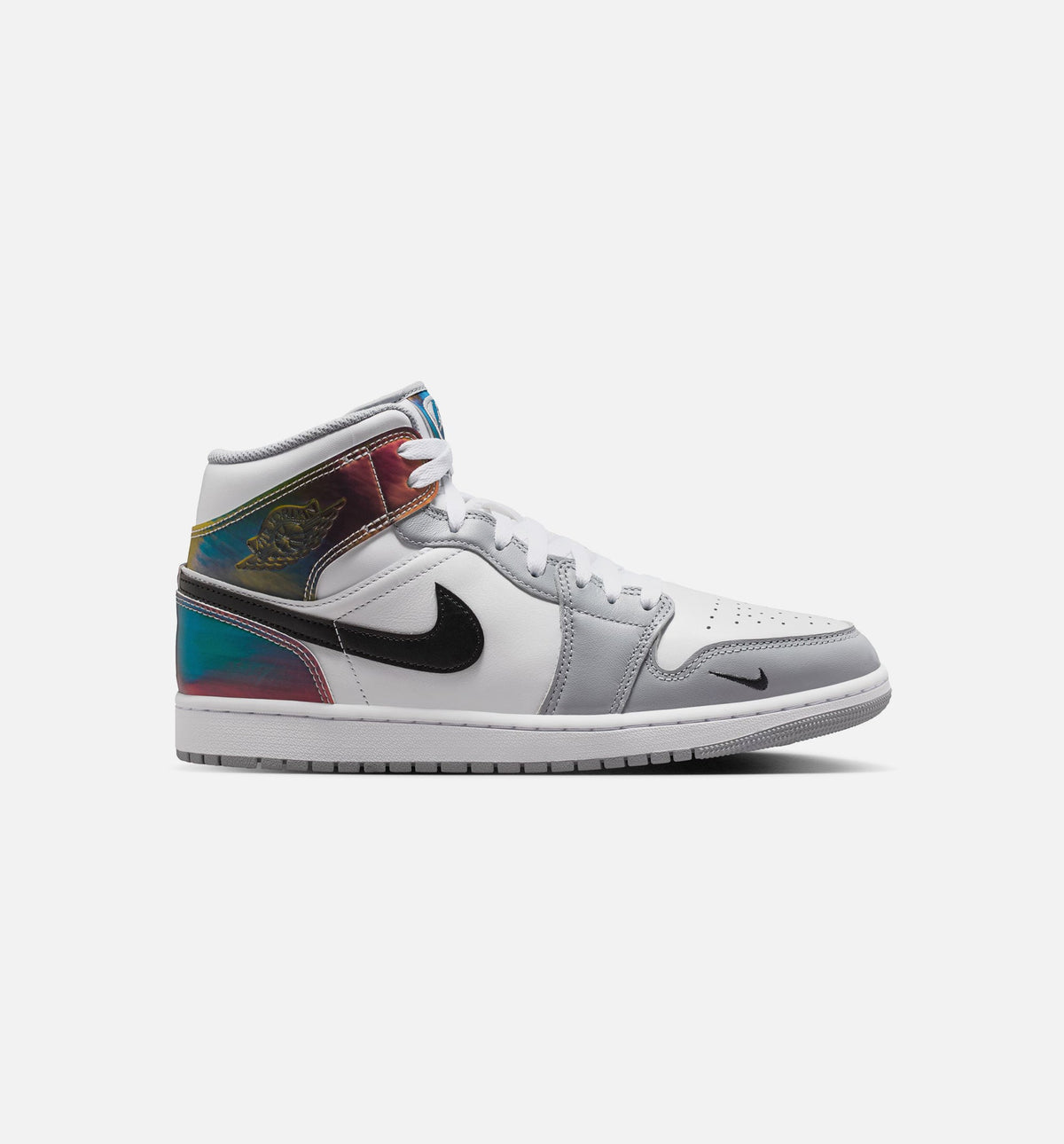 Air Jordan 1 Mid SE Men's Sneakers - Black/White/Wolf Grey