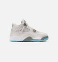 Air Jordan 4 Retro Blue Chill Preschool Sneakers - Photon Dust/Blue Chill/Flat Pewter/White/Blue Tint