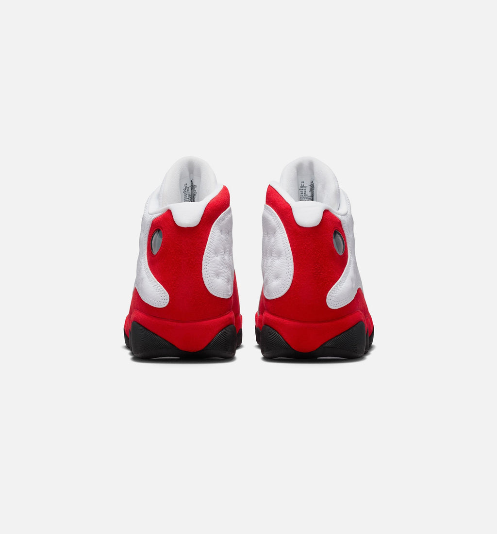 Air Jordan 13 Retro White and University Red Men's Sneakers - White/Black/True Red