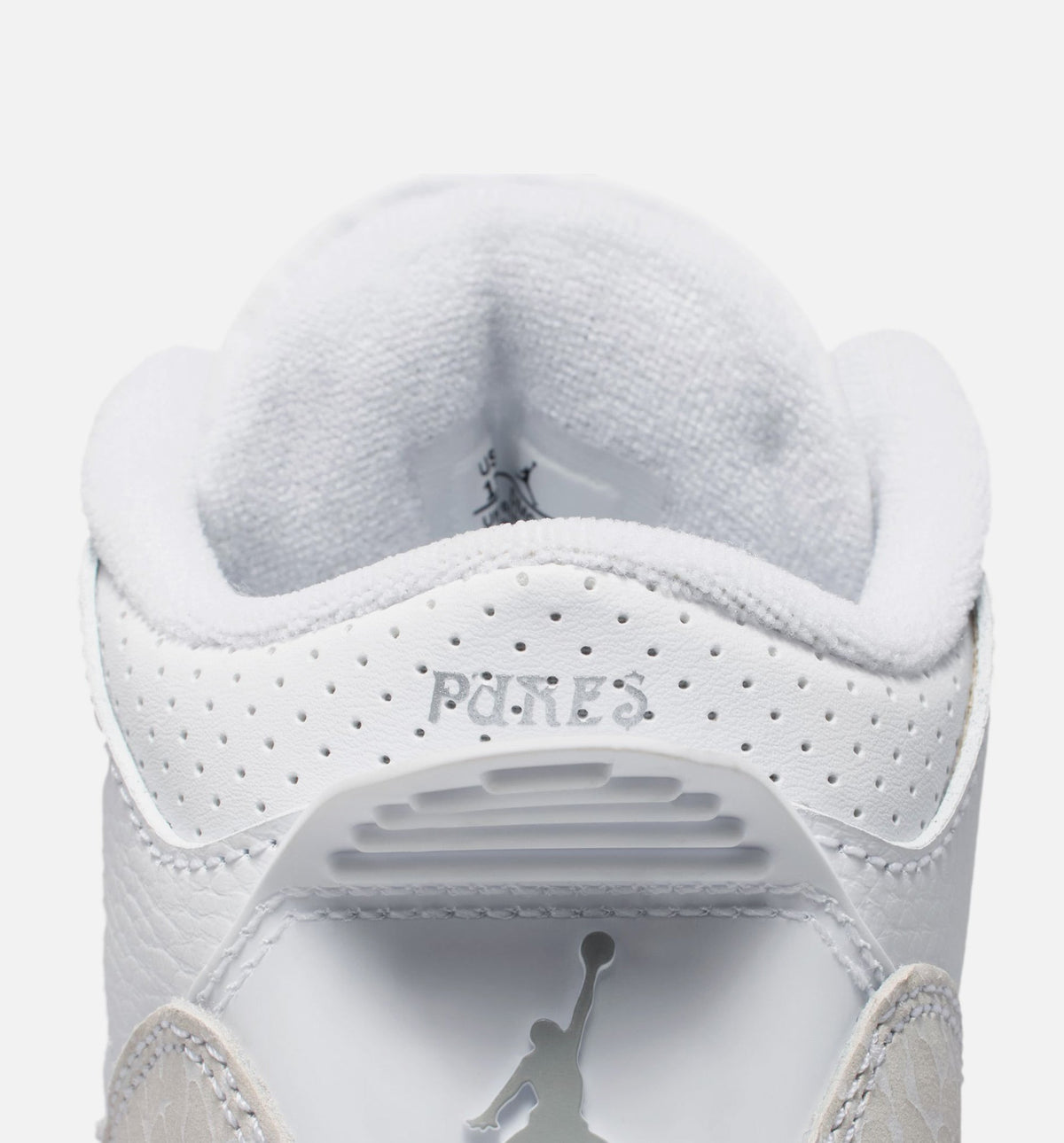 Air Jordan 3 Retro White and Silver Preschool Sneakers - White/Metallic Silver
