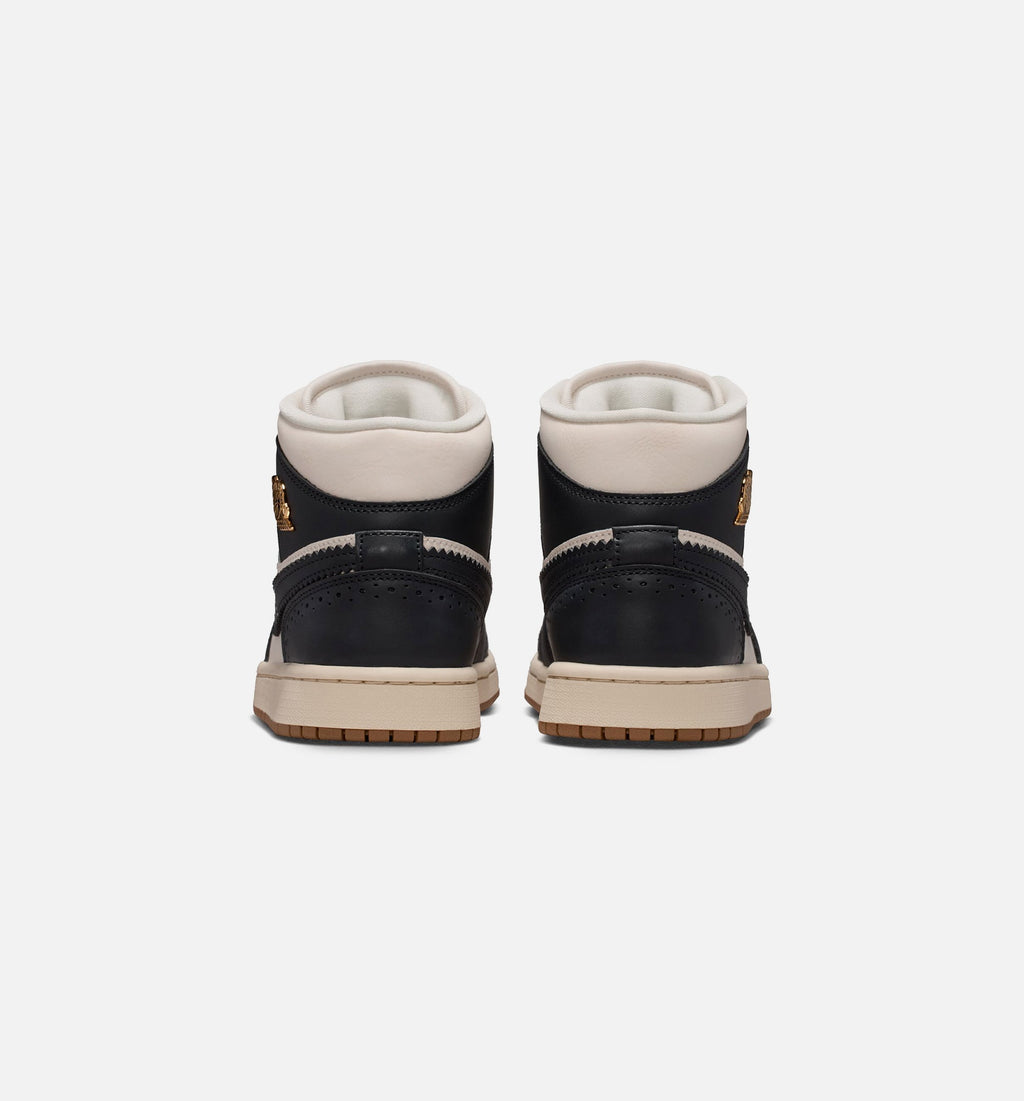 Air Jordan 1 Mid SE Women's Sneakers - Off-Noir/Chalk/Pearl White